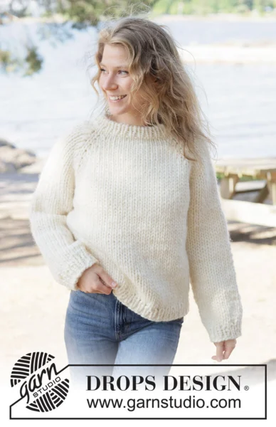 264-26 Quiet Hours Sweater by DROPS Design